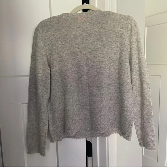 Lisa Todd LIP SERVICE SWEATER Gray Cashmere rhinestone - Picture 4 of 5